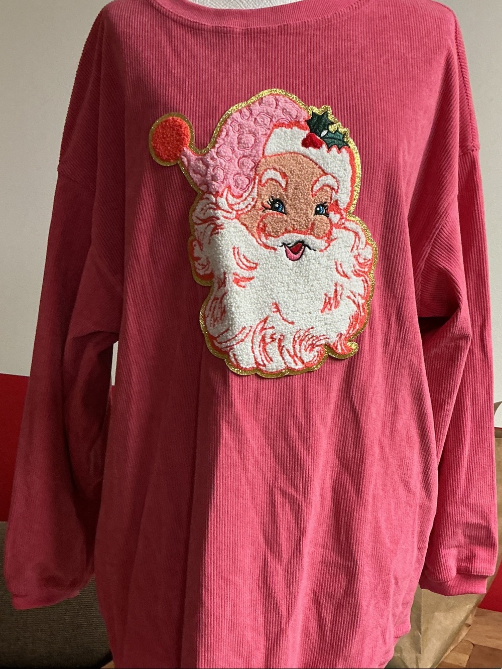 Women’s Pink Santa Sweatshirt nwot
